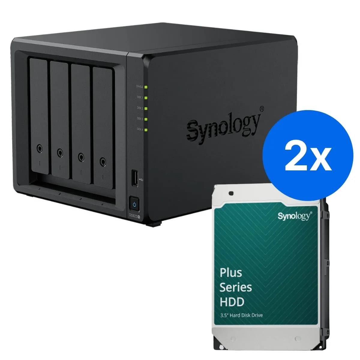 Synology DS925+ - serwer NAS 4-zatokowy z dyskami 40TB
