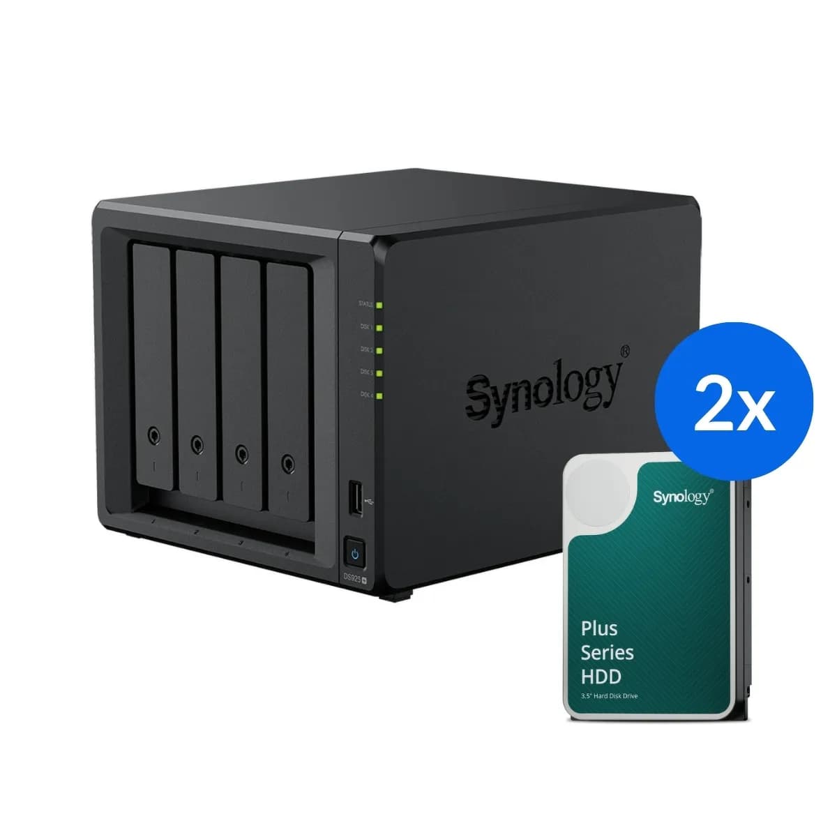 Synology DS925+ - 4-zatokowy serwer NAS z dyskami 16TB