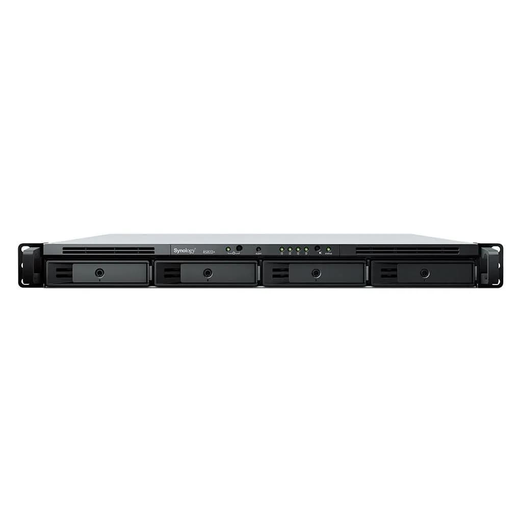 Synology RS822+/64T/4X16T - serwer NAS Rack 1U, 4 zatoki, 64TB